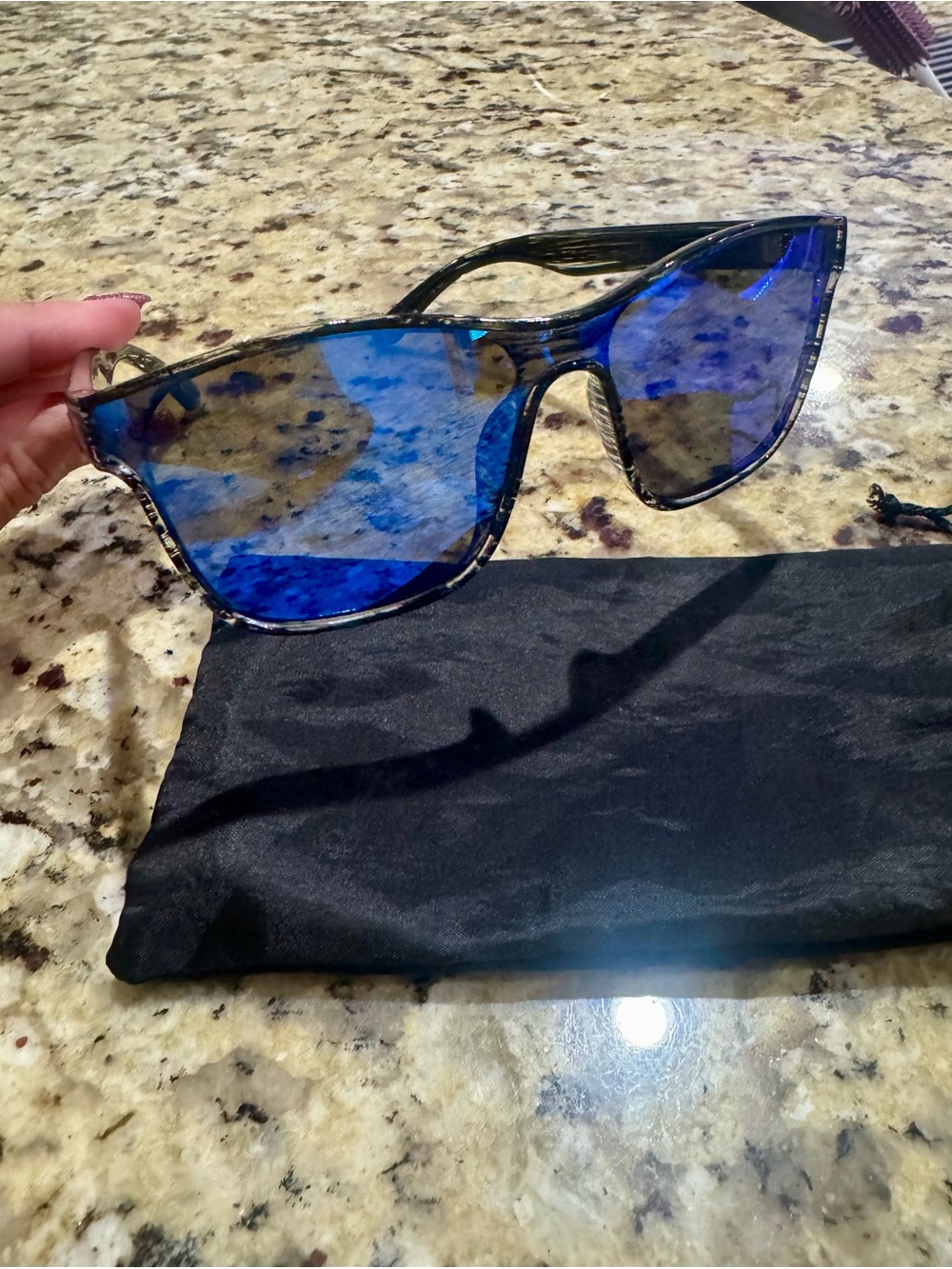Carve Designs Blue Lens Cat-Eye Sunglasses with Tortoiseshell Frame